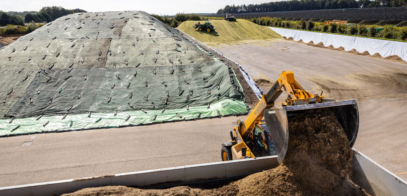 Feedstock into a feedhopper to make biomethane